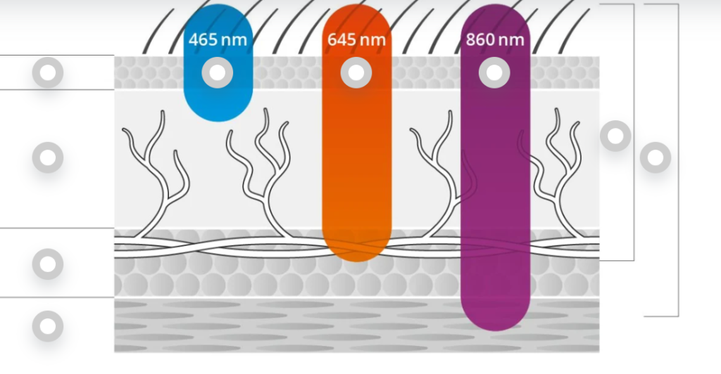 Zdjecie przedstawia długość fal światła czerwonego bemner