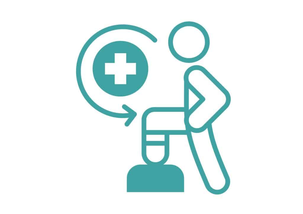 Ikona przestawiająca konsultację lekarza rehabilitacji medycznej